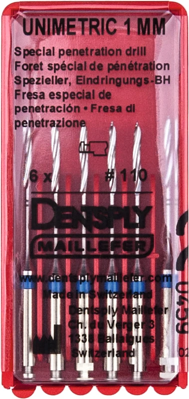 UNIMETRIC Eindringungsbohrer  Packung  6 Stück, blau, Gr. 110