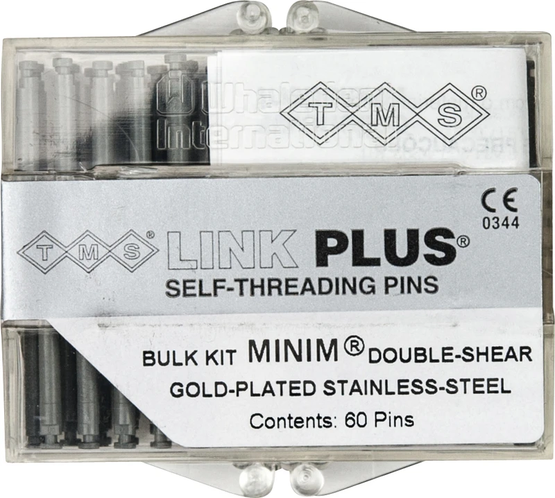TMS® LINK  Bulkpackung  60 Doppelstifte, Minim 2 in 1 silber EL732-60