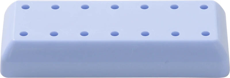 Bohrerständer rechteckig  Stück  14-Loch hellblau