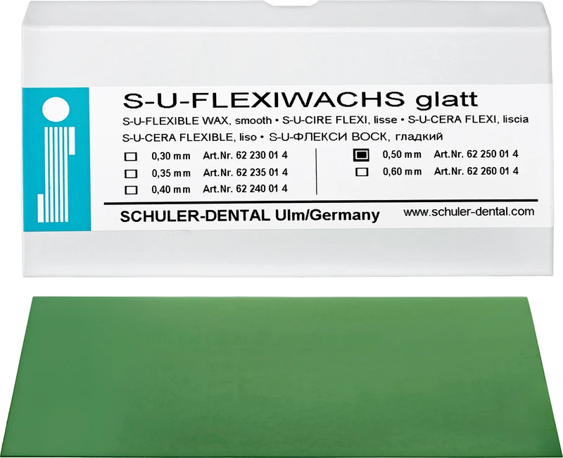 S-U-Flexiwachs  Packung  15 Stück glatt, Stärke 0,5 mm