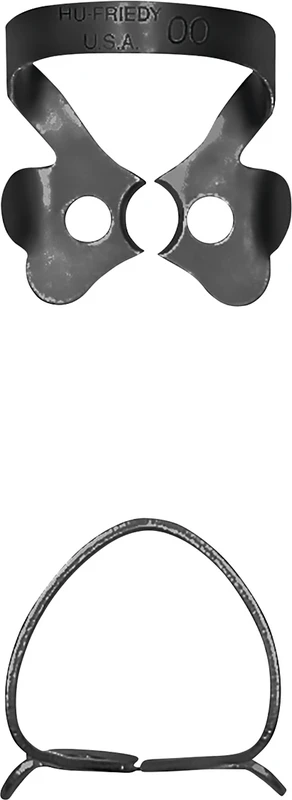 Kofferdam-Klammer Black Line  Stück  Figur 00, für Anterior