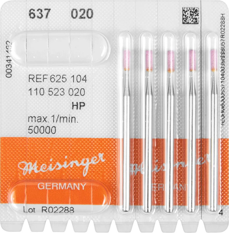 Keramische Schleifer 637  Packung  5 Stück rosa mittel, HP, Figur 110, 6 mm, ISO 020