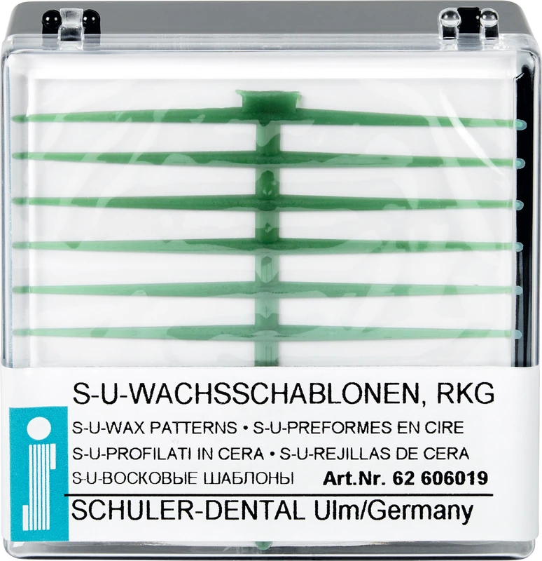 S-U-WACHSSCHABLONEN  Packung  10 Stück Ringklammer gerade