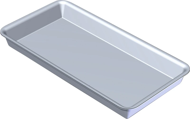 ALUMINIUM TRAY  Stück  Tray grau 20 x 10 cm