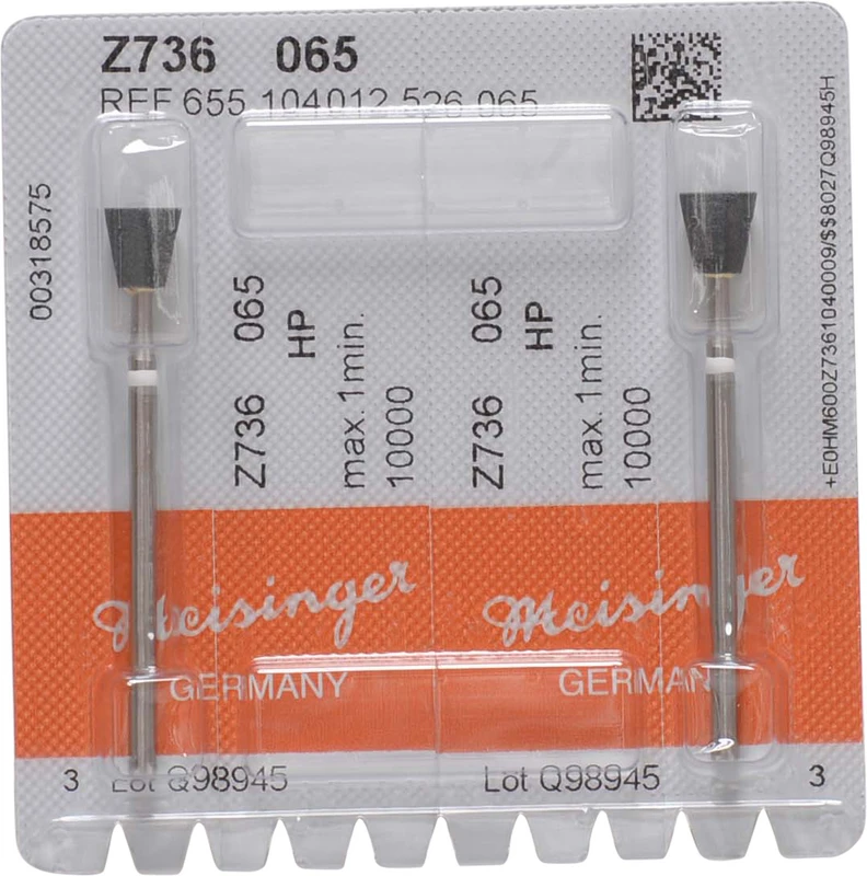 Schleifer Z736  Packung  2 Stück grün mittel, HP, Figur 012, 7 mm, ISO 065