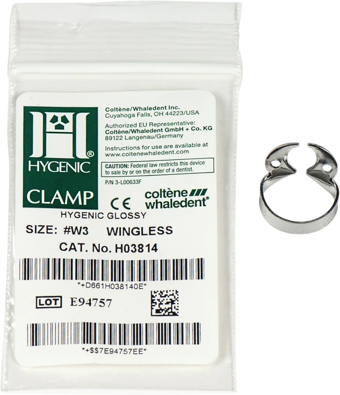 HYGENIC® Dental Dam Klammern  Stück  Klammer ohne Flügel für kleine Molaren, W3