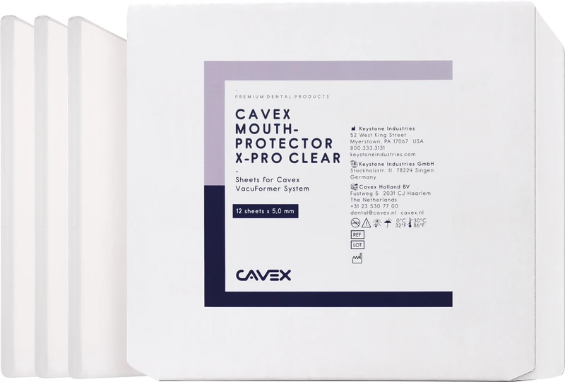 Cavex Mouth Protector X-pro  Packung  15 Stück 5 mm, klar