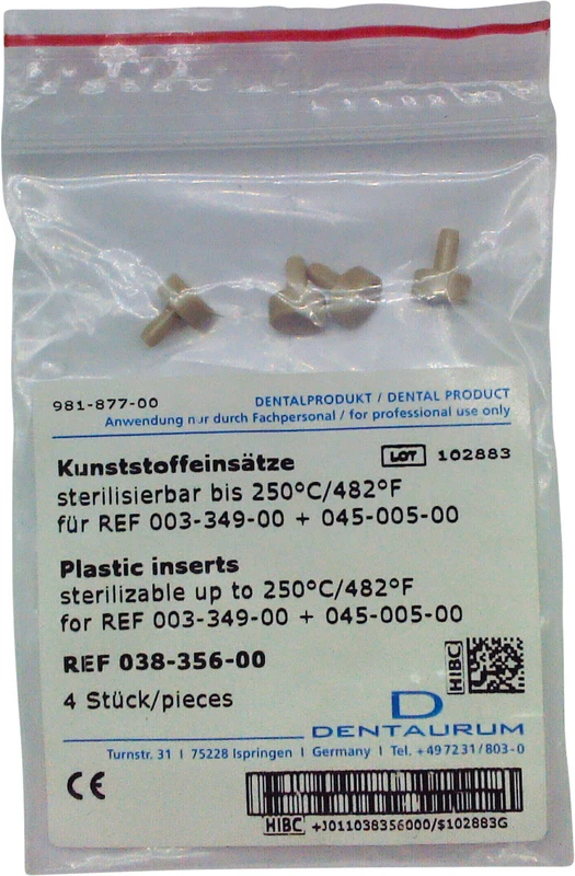 Kunststoffeinsätze  Packung  4 Stück 038-356-00