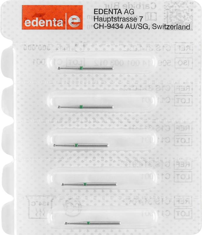HM-Bohrer C1S  Packung  5 Stück grün, FG, Figur 001, ISO 012