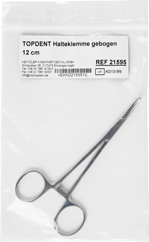 TOPDENT Halteklemme  Stück  21595, 12 cm, gebogen