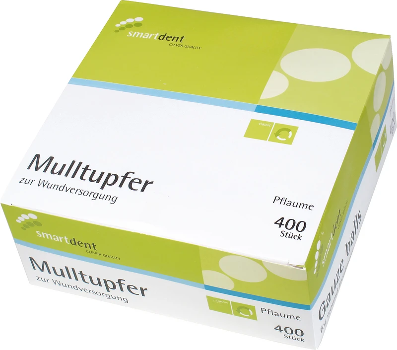 smart Mulltupfer unsteril  Packung  400 Stück Pflaume