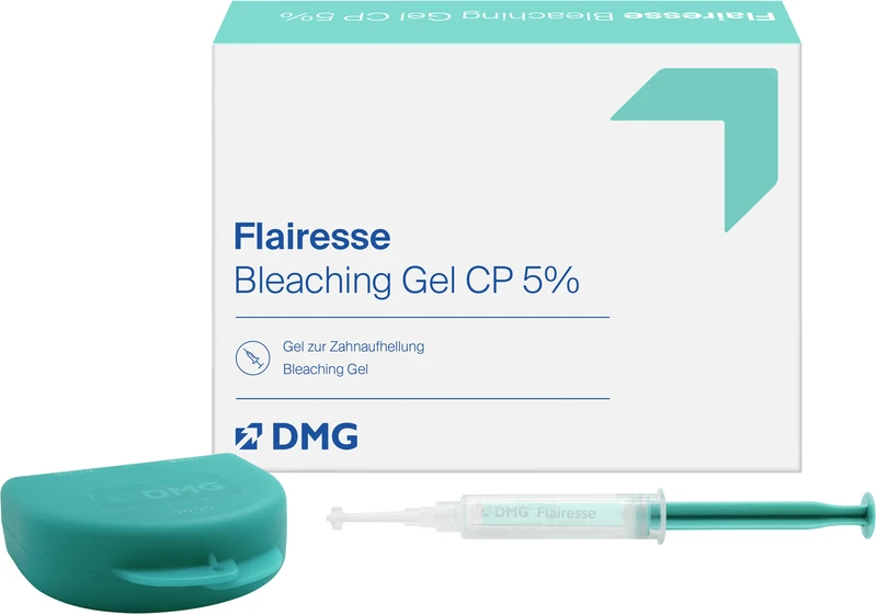 Flairesse Bleaching Gel   Starter Set  5 ml Spritze CP 5%, 1 Schienenbox