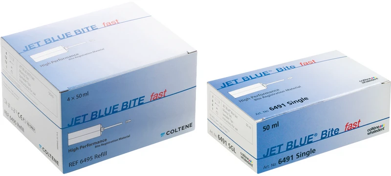 JET BLUE® Bite fast  Packung  50 ml Doppelkartusche, 6 Mixing Tips, 6 Spreader Tips