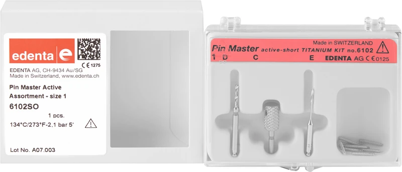 PIN Master, Aktiv  Sortiment  10 Stück rot Ø 1,3 mm, L 8,75 mm