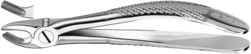 Kinderzahnzangen  Stück  39, OK Molaren, rechts, links