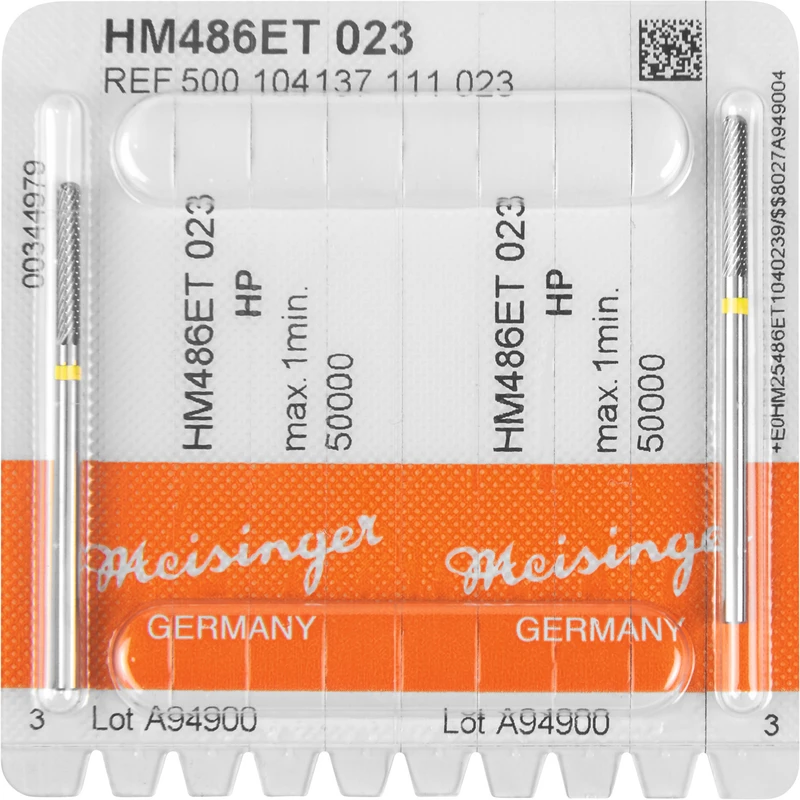 HM-Fräser ET  Packung  2 Stück Spezialverz., gelb extra fein, HP, Figur 137, 14 mm, ISO 023