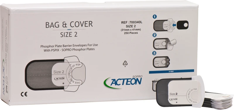 Biss-Schutzhüllen  Packung  250 Schutzhüllen Größe 2, 31 x 41 mm