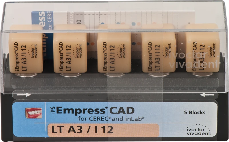 IPS Empress® CAD A-D for CEREC  Packung  5 Stück Gr. I12, A3 LT
