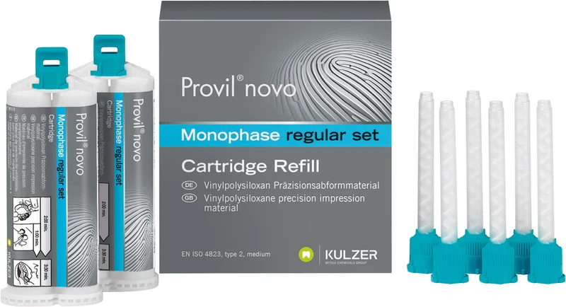 Provil® novo Monophase  Packung  2 x 50 ml Doppelkartusche regular, 12 Mixing Tips