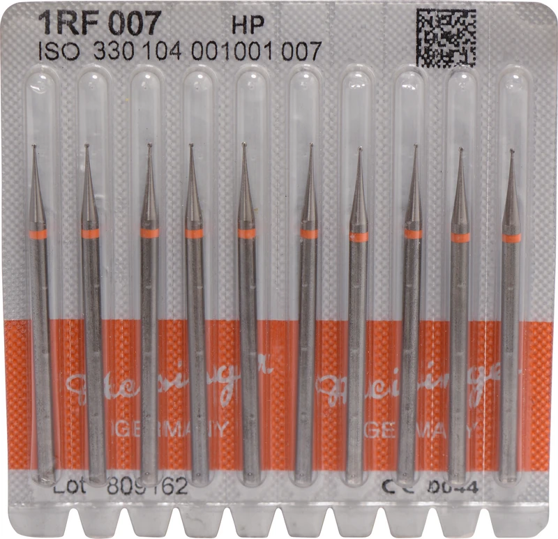Stahlbohrer 1RF  Packung  10 Stück HP, Figur 001, ISO 007