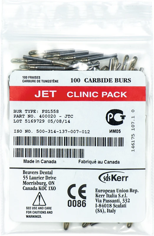 HM Bohrer FG 1558  Packung  100 Stück gerades, rundes Ende, Querhiebfissur, FG, 3,7 mm, ISO 012