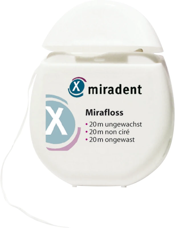 Mirafloss®  Spenderbox  20 m Zahnseide ungewachst