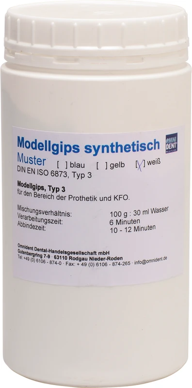 Modellgips synthetisch  Muster  1 kg weiß