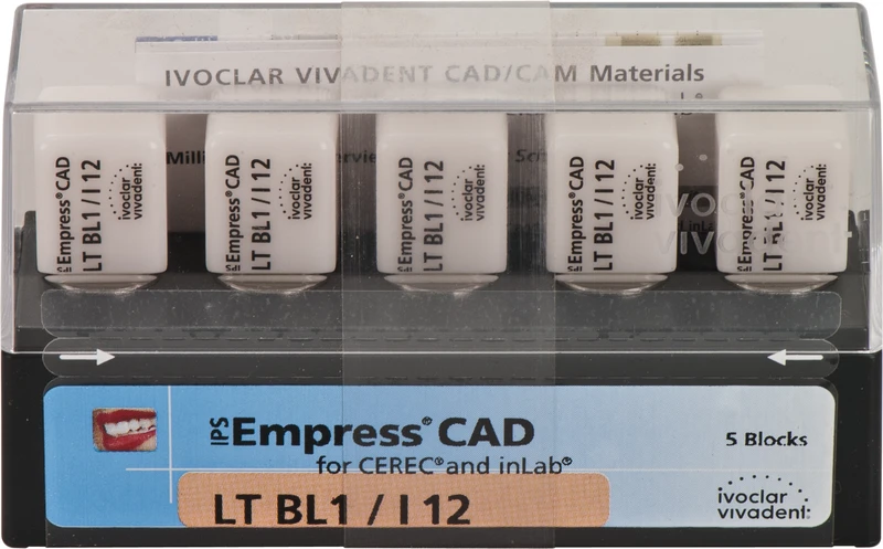 IPS Empress® CAD for CEREC  Packung  5 Blöcke Größe I12, BL1 LT