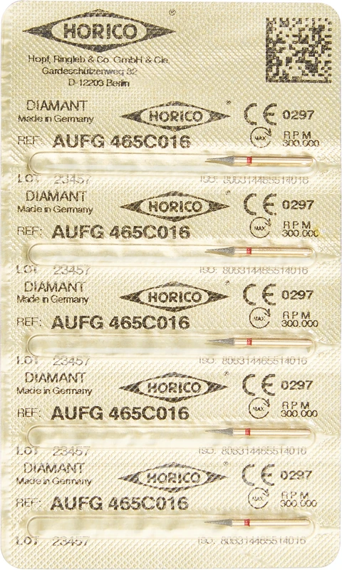 Diamant AuFG 465  Packung  5 Stück rot fein, FG, Figur 465, ISO 016