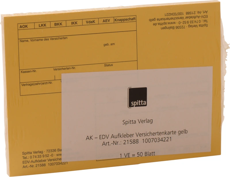 EDV-Aufkleber   Packung  100 Stück gelb