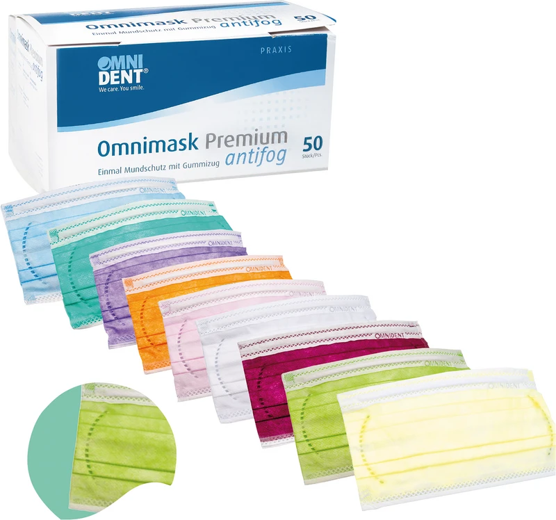 Omnimask Premium antifog  Packung  50 Stück mit Gummzug, orange
