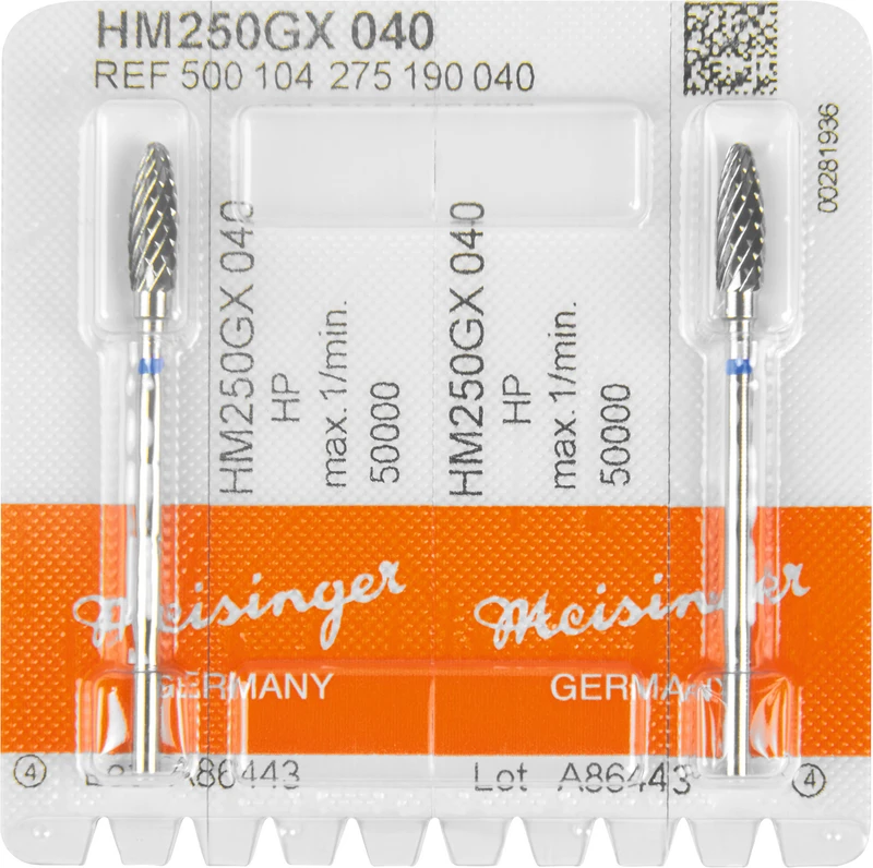 HM-Fräser GX  Packung  2 Stück kreuzverzahnt, blau standard, HP, Figur 275, 12 mm, ISO 040