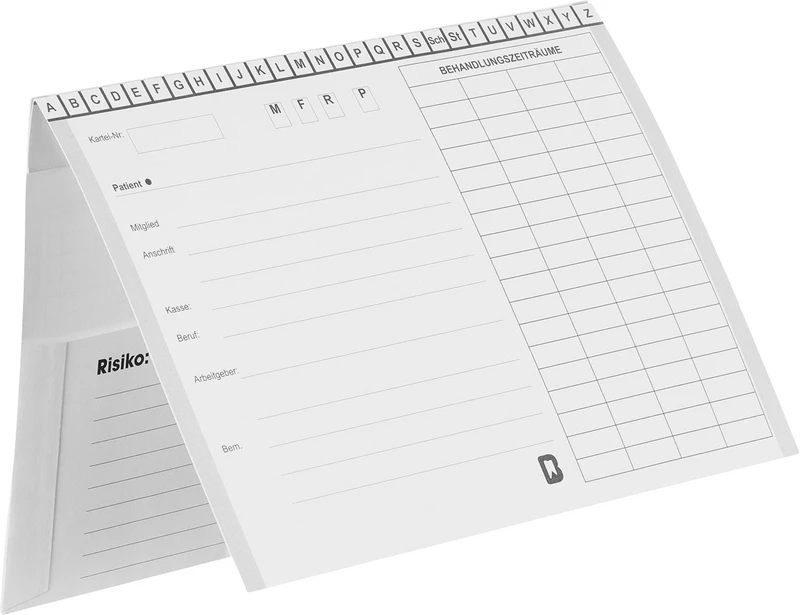 Karteimappe A5\SL   Packung  100 Stück weiß mit Heftzunge