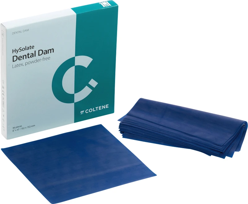 HySolate Dental Dam  Packung  36 Stück blau, 152 x 152 mm, mittel