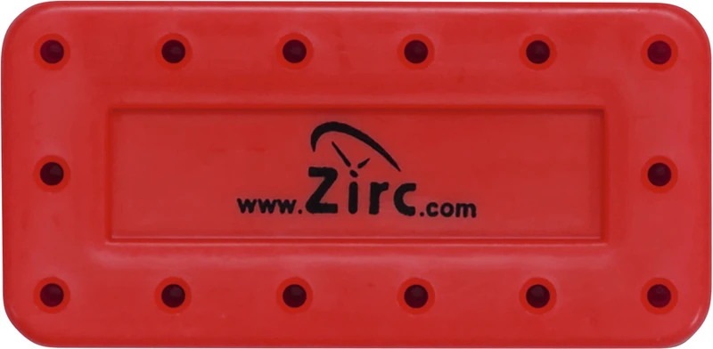 Bohrerständer  Stück  für 14 Instrumente, rot, 7,5 x 3,8 x 1,3 cm