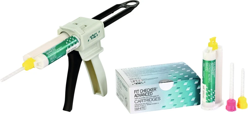 GC FIT CHECKER Advanced  Packung  2 x 62 g Doppelkartusche weiß, Zubehör