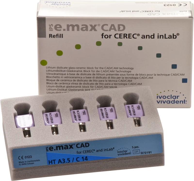IPS e.max CAD for CEREC\inLab  Packung  5 Stück Gr. C14, A3,5 HT