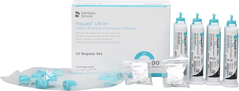 Aquasil® Ultra+  Nachfüllpackung  4 x 50 ml Doppelkartusche LV Regular Set, Zubehör