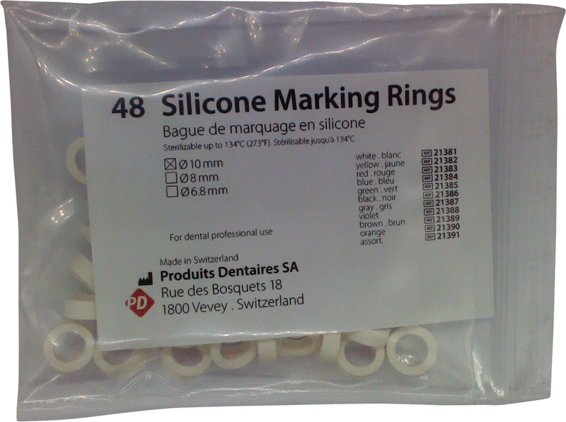 Markierungsringe  Packung  48 Stück weiß, Ø 10 mm