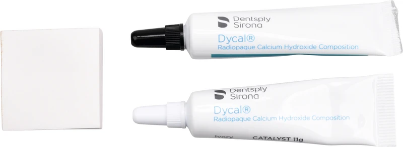 Dycal®  Packung  6 x 13 g Basis, 6 x 11 g Katalysatorpaste in Tuben dentin
