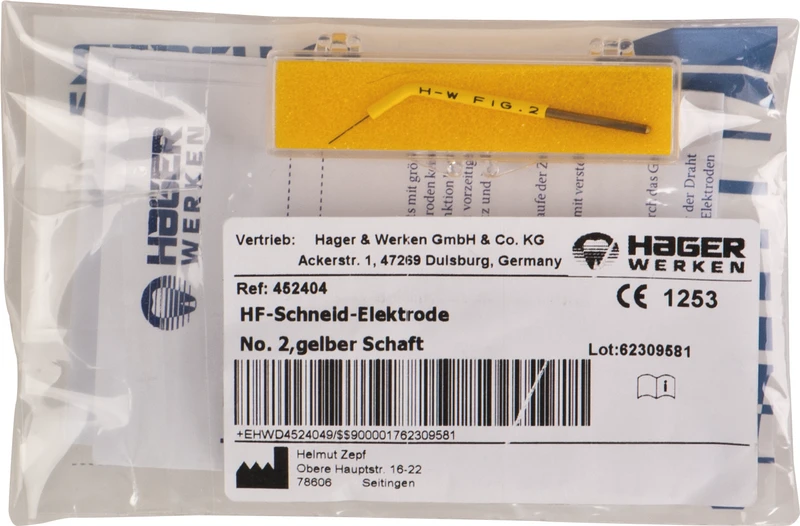 hf Elektrodenansätze  Stück  gelb, Nr. 2
