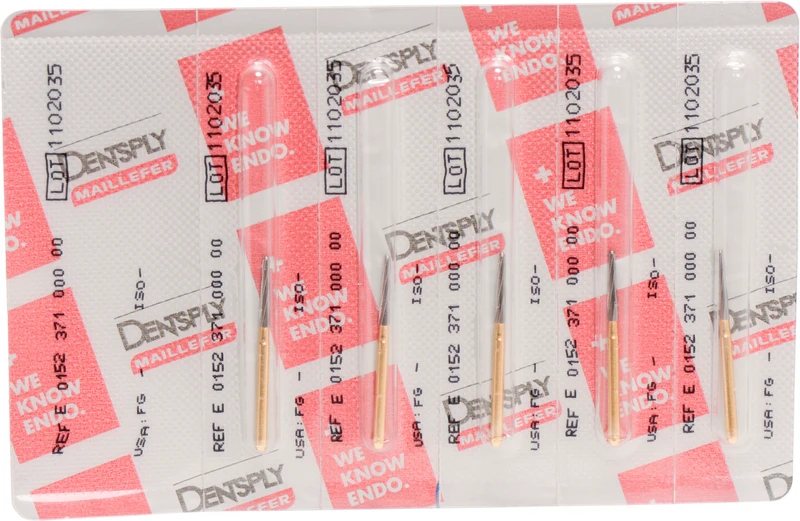 Endo-Z-Knochenfräser  Packung  5 Stück 6 Schneiden, konisch FG, 25 mm, Ø 0,9 mm