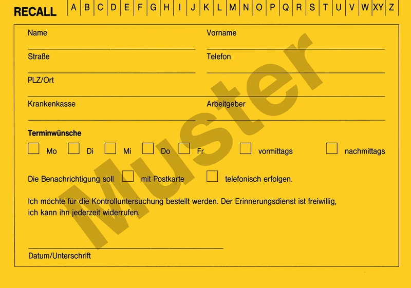 REC Recallkarteikarte  Packung  100 Stück
