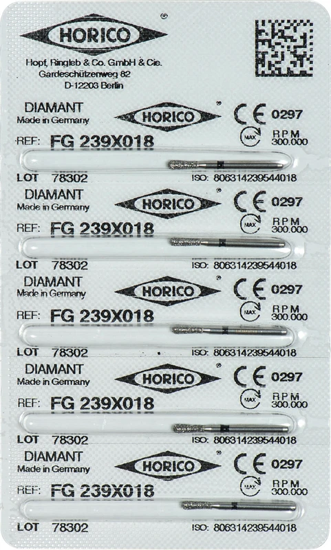 Diamantschleifer 239  Packung  5 Stück schwarz x-grob, FG, Figur 239, 5 mm, ISO 018