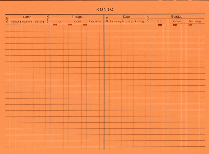 System Karteikarten A5  Packung  200 Stück orange