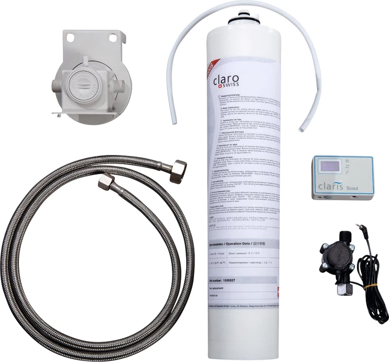 POWER steamer water softener  Karton  Filterpatrone, Ventil, 2 Schläuche, Display, Kabel