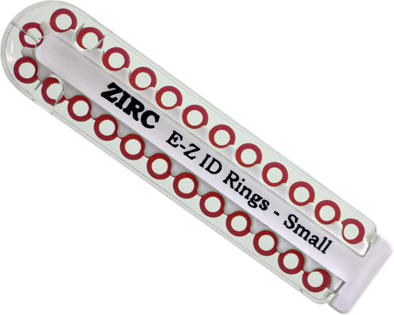 EZ-ID Markierungsringe  Packung  25 Stück rot, Ø 3 mm