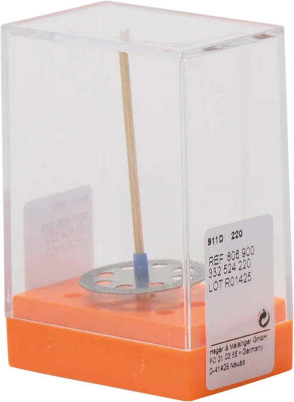 Diamantscheiben 911D  Stück  unmontiert, blau mittel, Figur 332, 0,5 mm, ISO 220