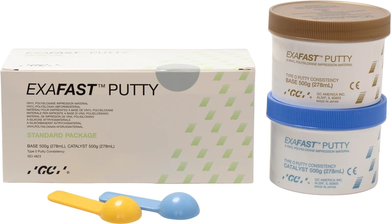 GC EXAFAST PUTTY  Packung  500 g Base, 500 g Katalysator, 2 Dosierlöffel