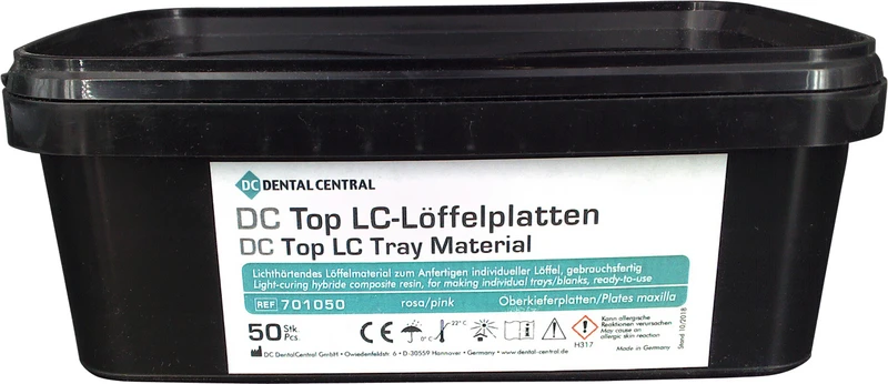 DC Top LC-Löffelplatten  Packung  50 Stück OK rosa
